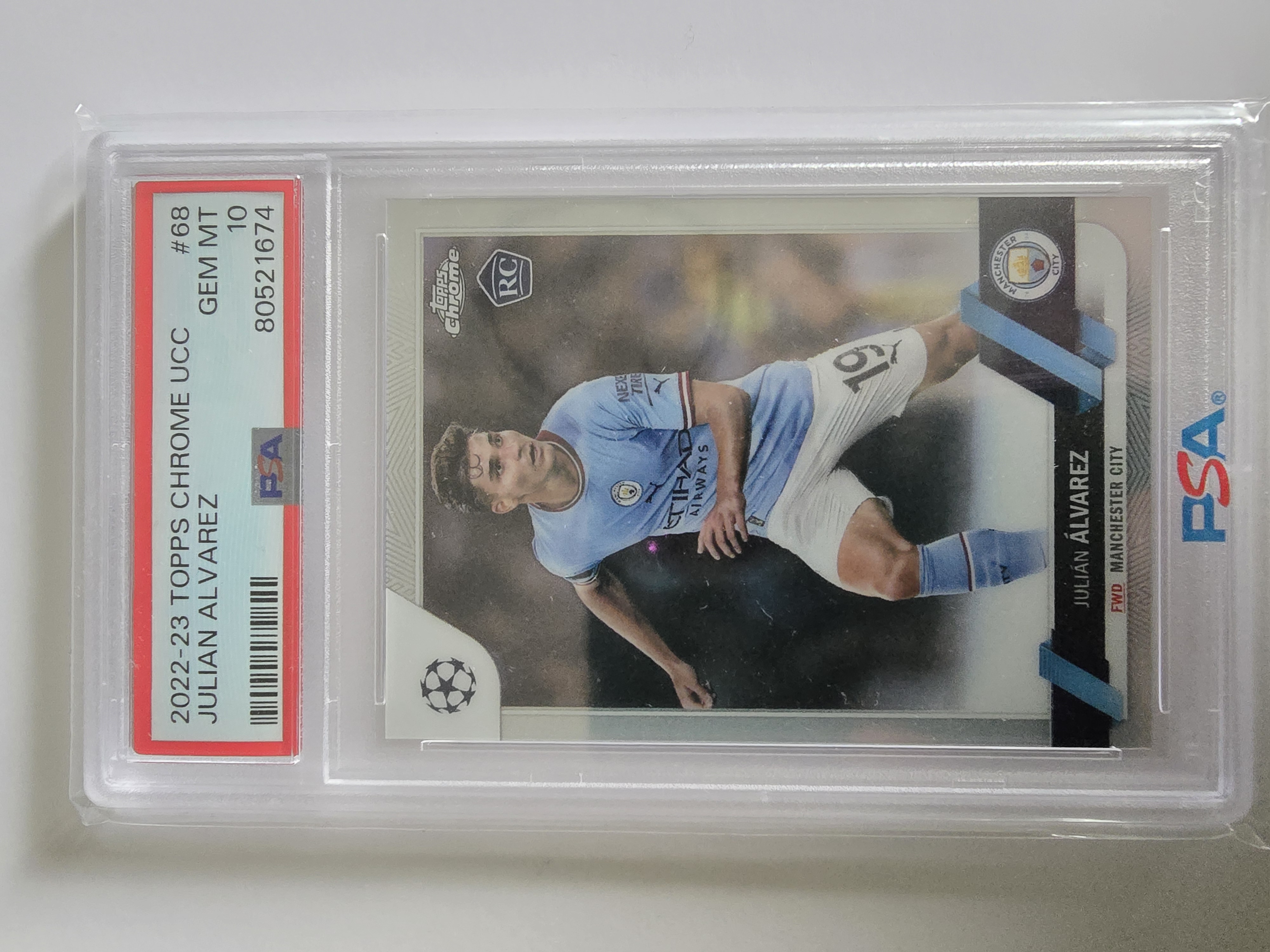 Julián Álvarez Topps Chrome UEFA Champions League #68