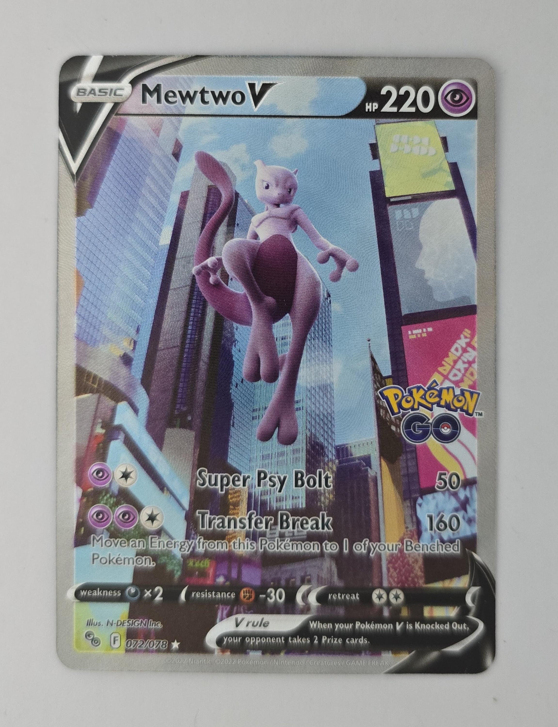 Mewtwo V Pokemon GO #072/078