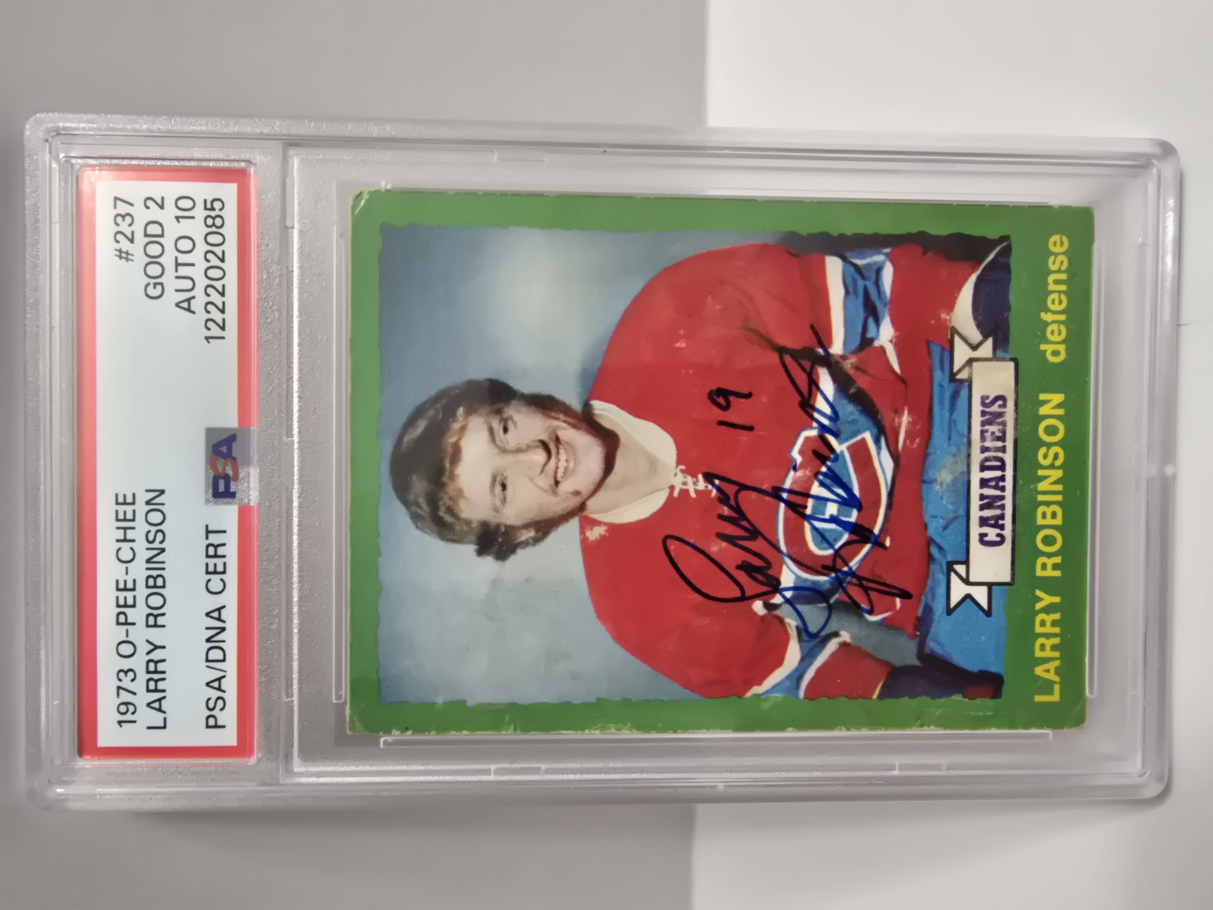 Larry Robinson O-Pee-Chee #237 Auto PSA 10