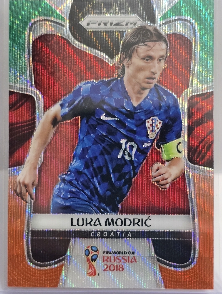 2018 Panini Prizm World Cup #229 Luka Modrić Red & Green Hyper Prizm