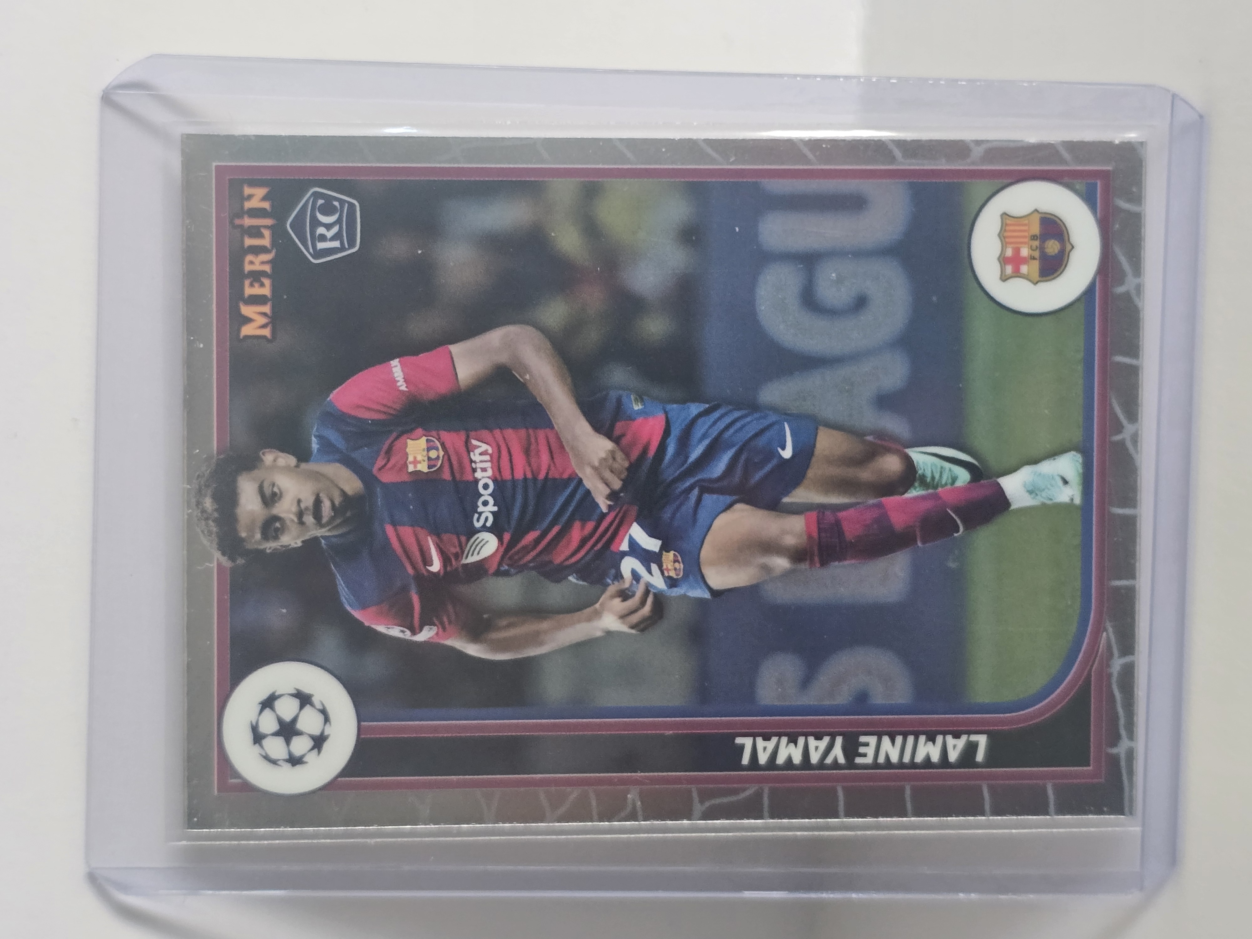 2024 Topps Merlin UEFA Champions League #27 Lamine Yamal RC
