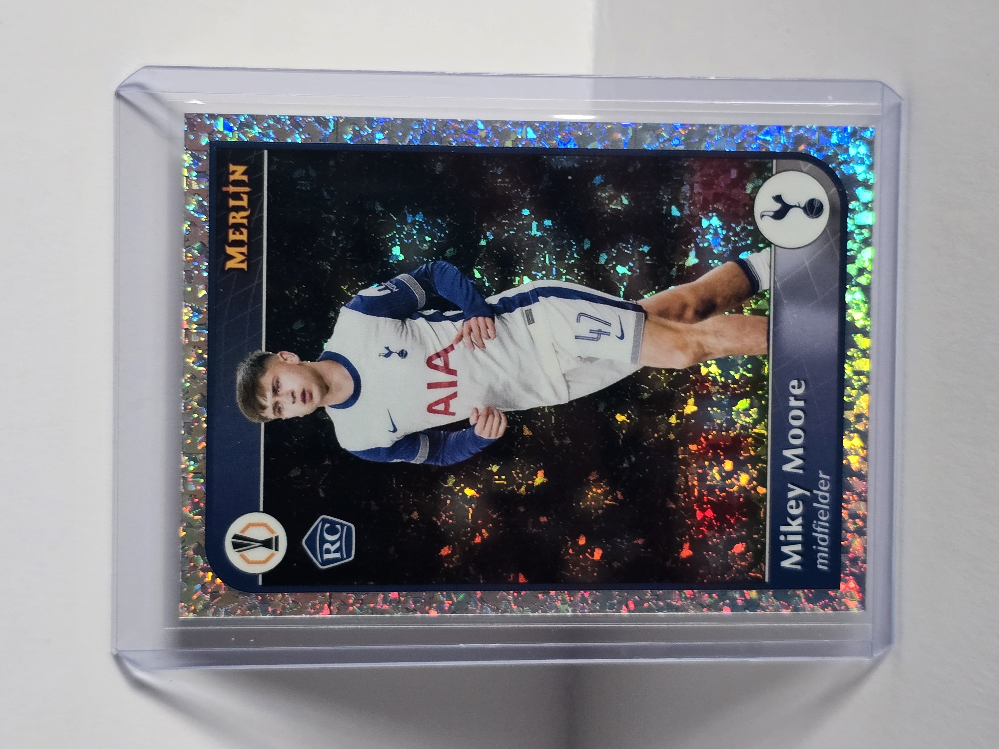 2025 Topps Merlin Collections UEFA Europa League #147 Mikey Moore Sparkle Foil RC
