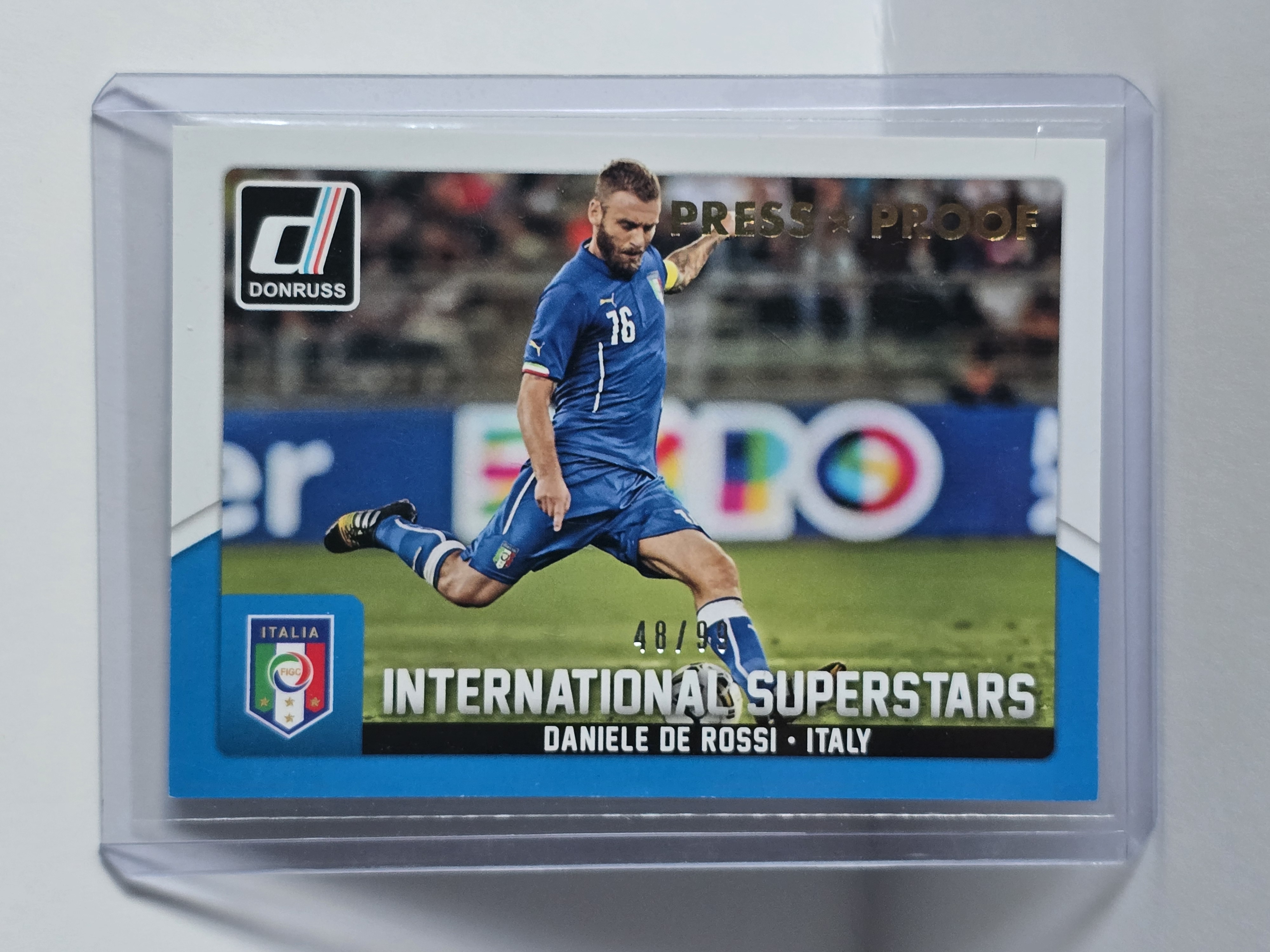 2015 Donruss Soccer International Superstars #9 Daniele De Rossi Press Proof Gold /99
