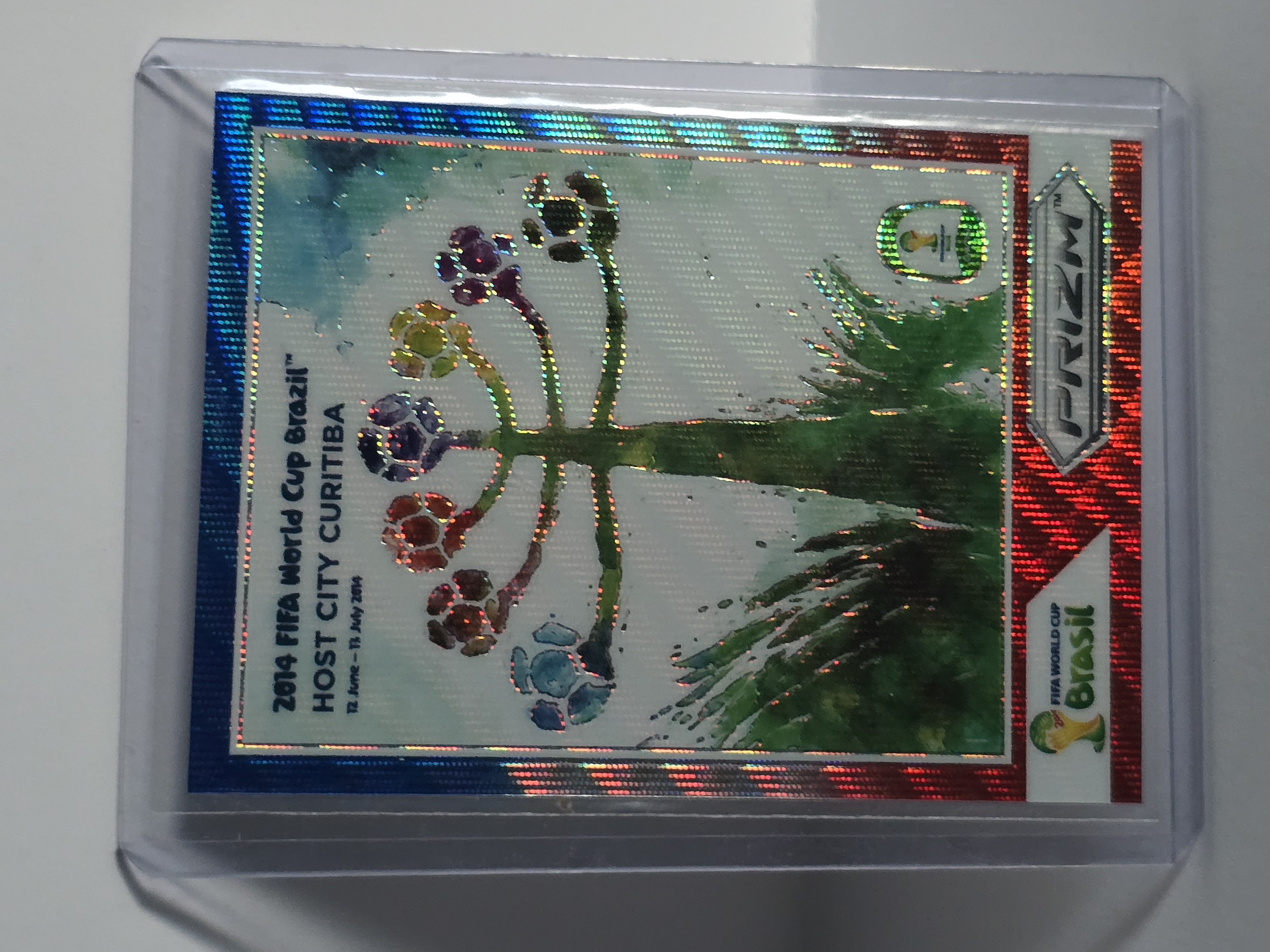 2014 Panini Prizm FIFA World Cup Brazil #4 Curitiba Host City Red White Blue Prizm