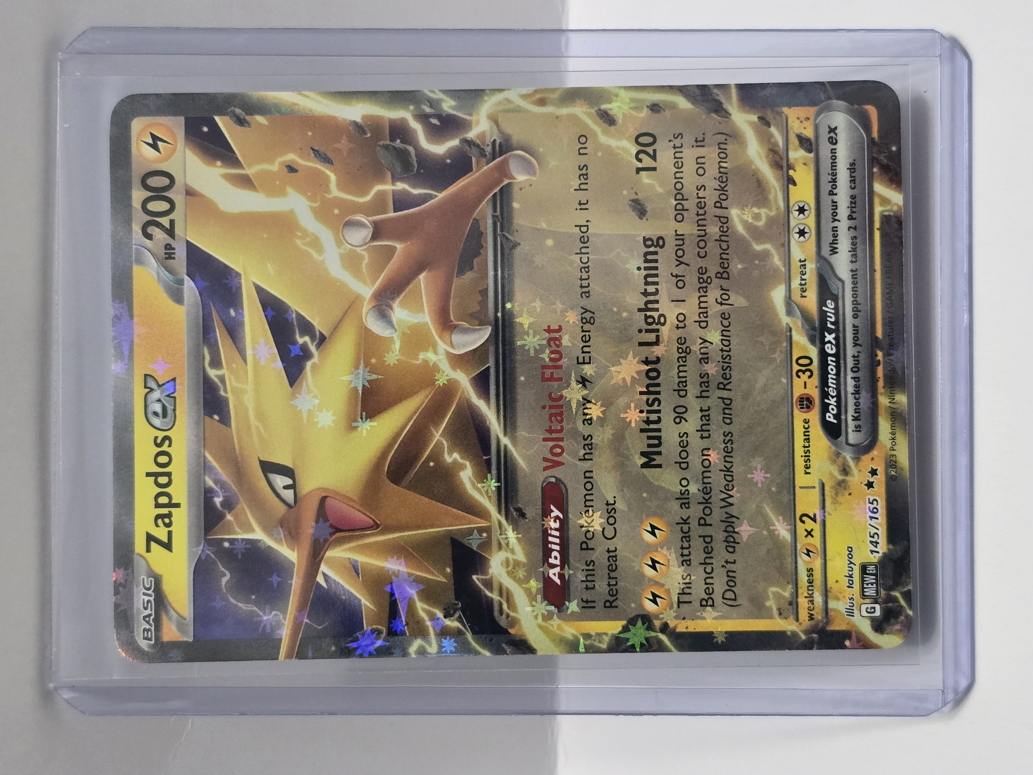 2023 Pokemon Scarlet & Violet 151 #145/165 Zapdos ex