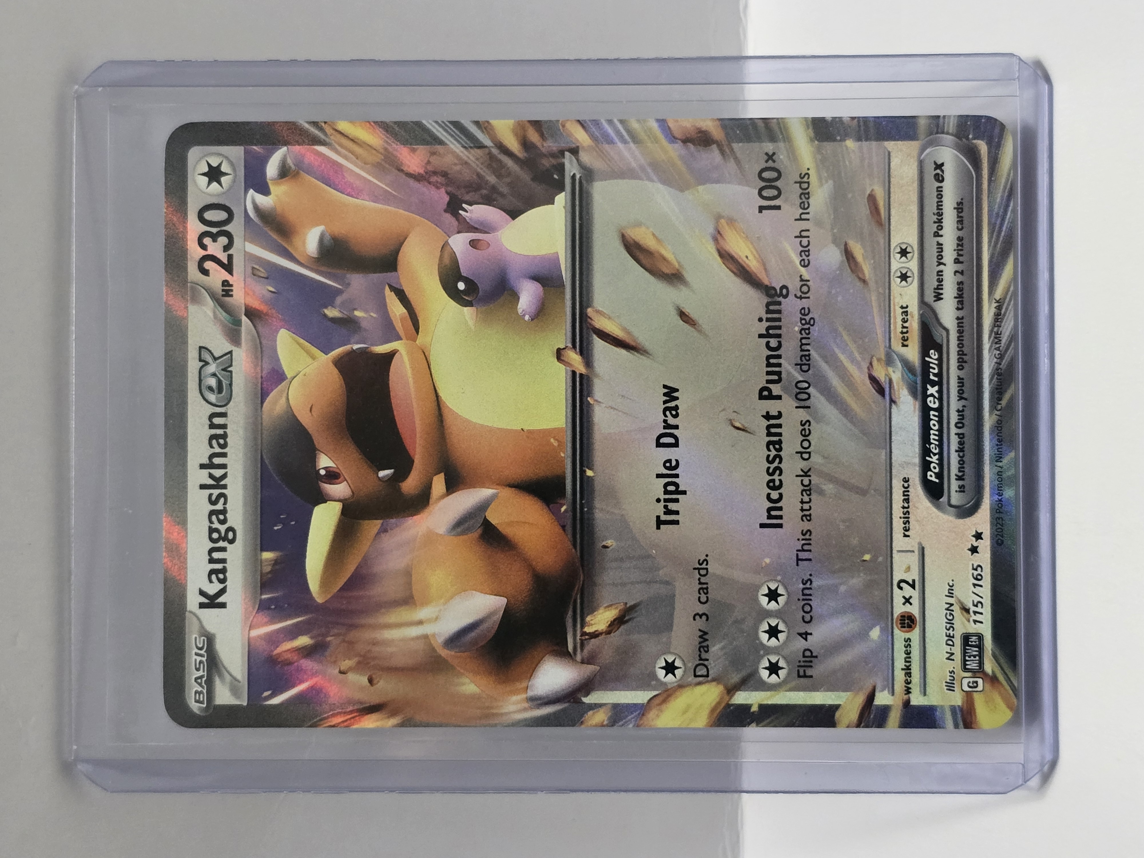 2023 Pokemon TCG 151 #115/165 Kangaskhan ex Double Rare