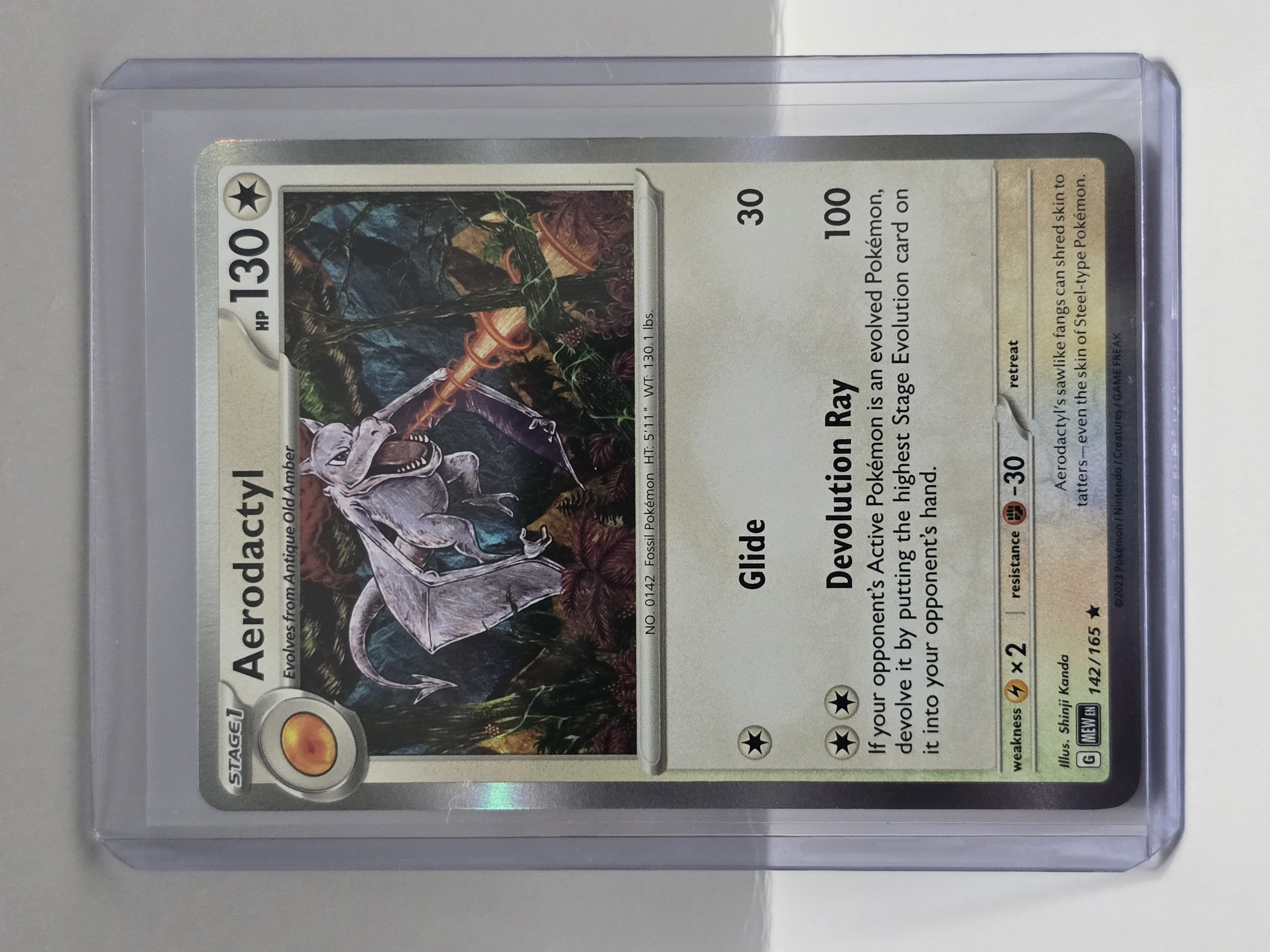 2023 Pokemon TCG 151 #142/165 Aerodactyl Holo Rare