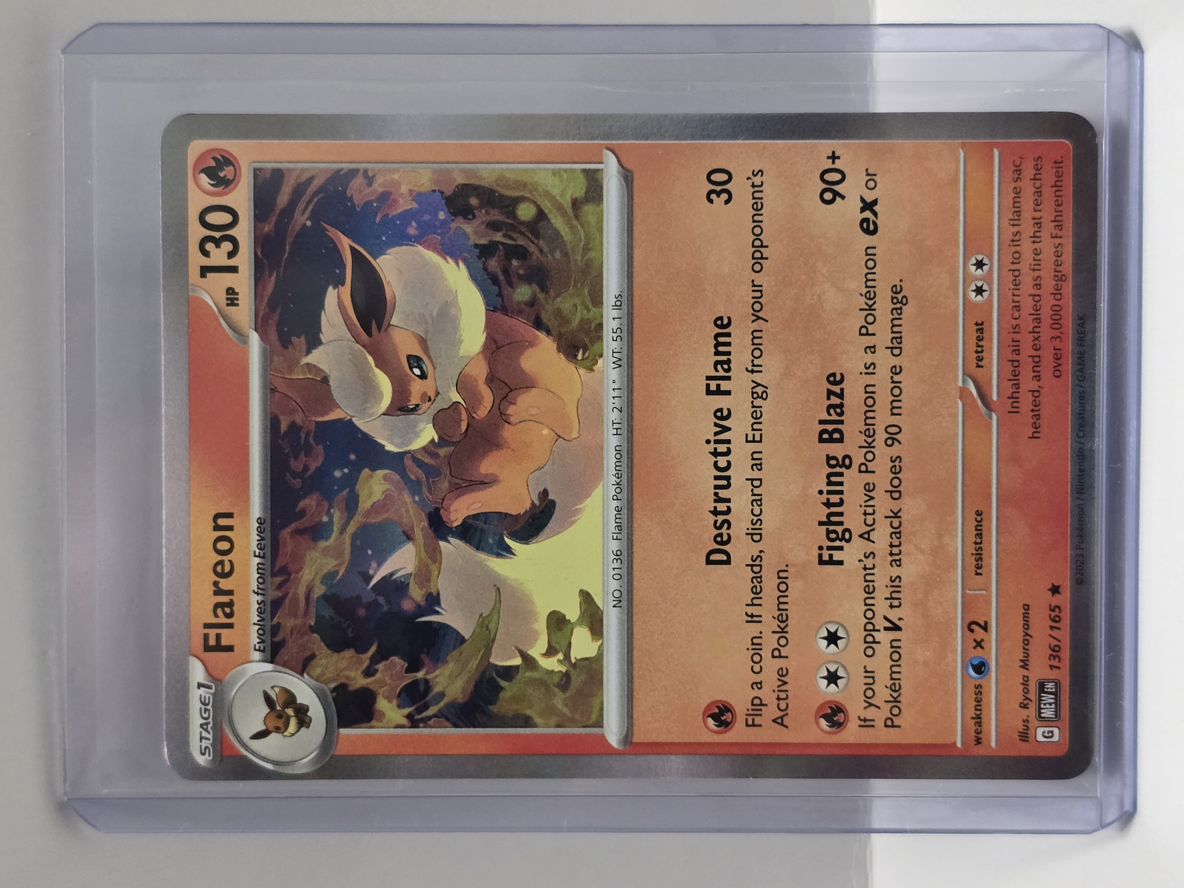 2023 Pokemon TCG 151 #136/165 Flareon