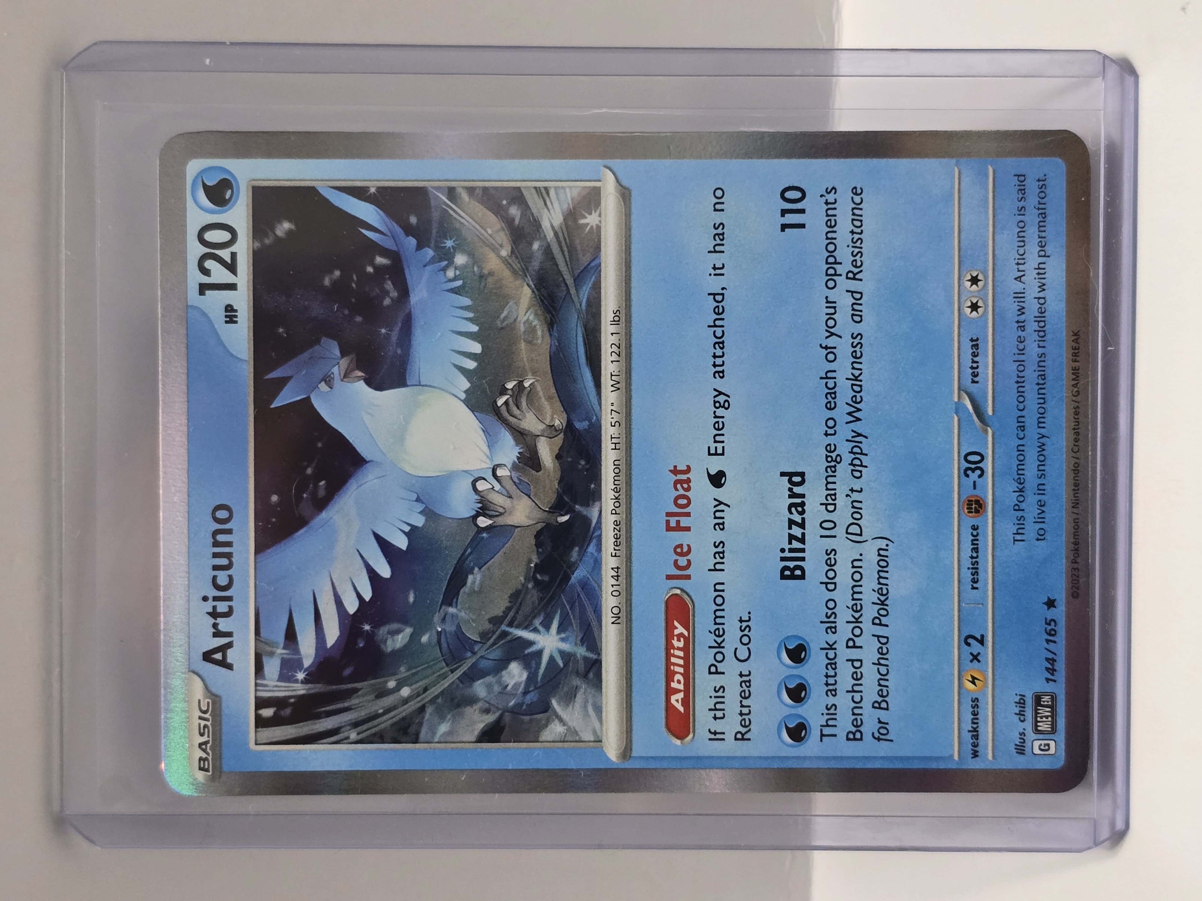 2023 Pokemon Scarlet & Violet 151 #144/165 Articuno Holo Rare
