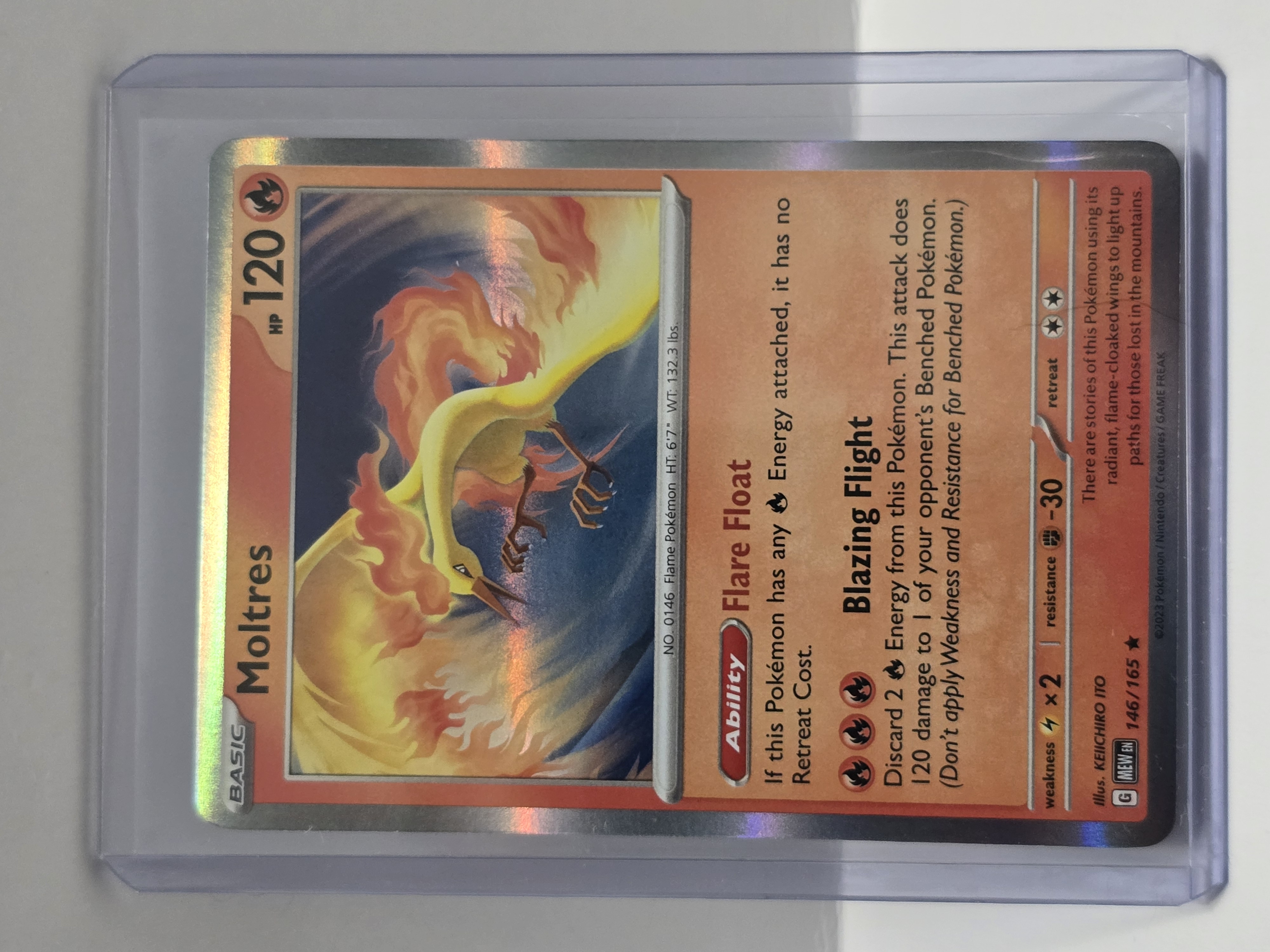 2023 Pokemon TCG Scarlet & Violet 151 #146/165 Moltres Holo Rare