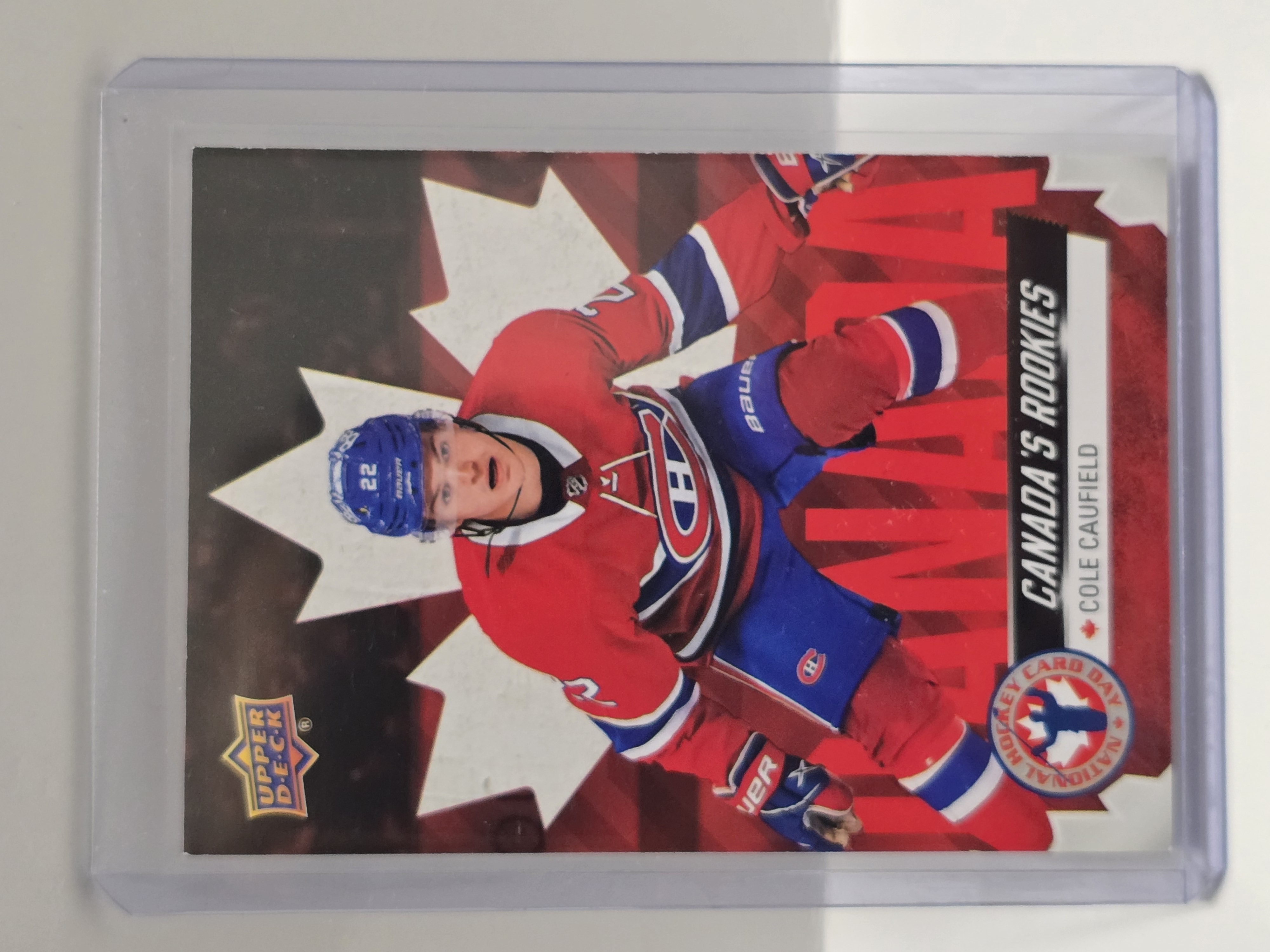 2022 Upper Deck National Hockey Card Day Canada's Rookies #CAN-1 Cole Caufield RC