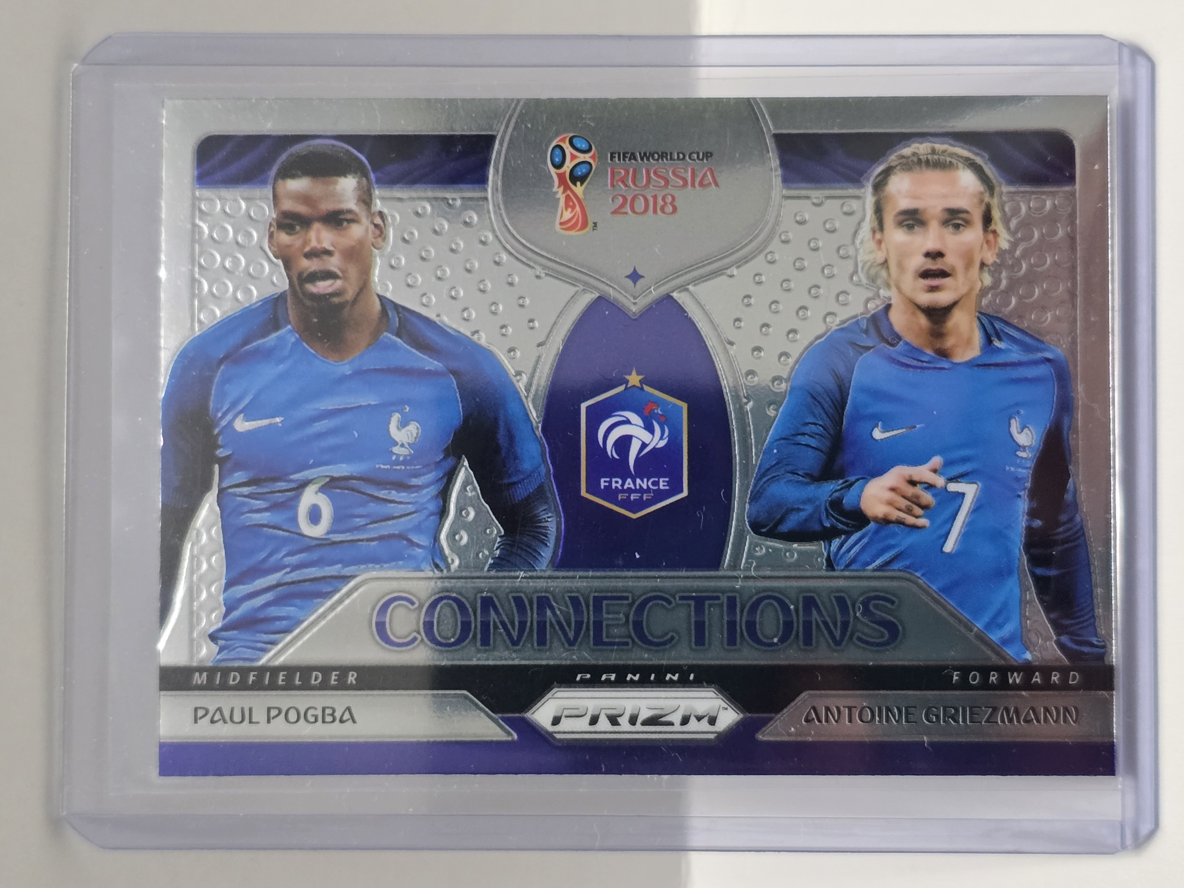 2018 Panini Prizm World Cup Connections #C-7 Paul Pogba / Antoine Griezmann Silver