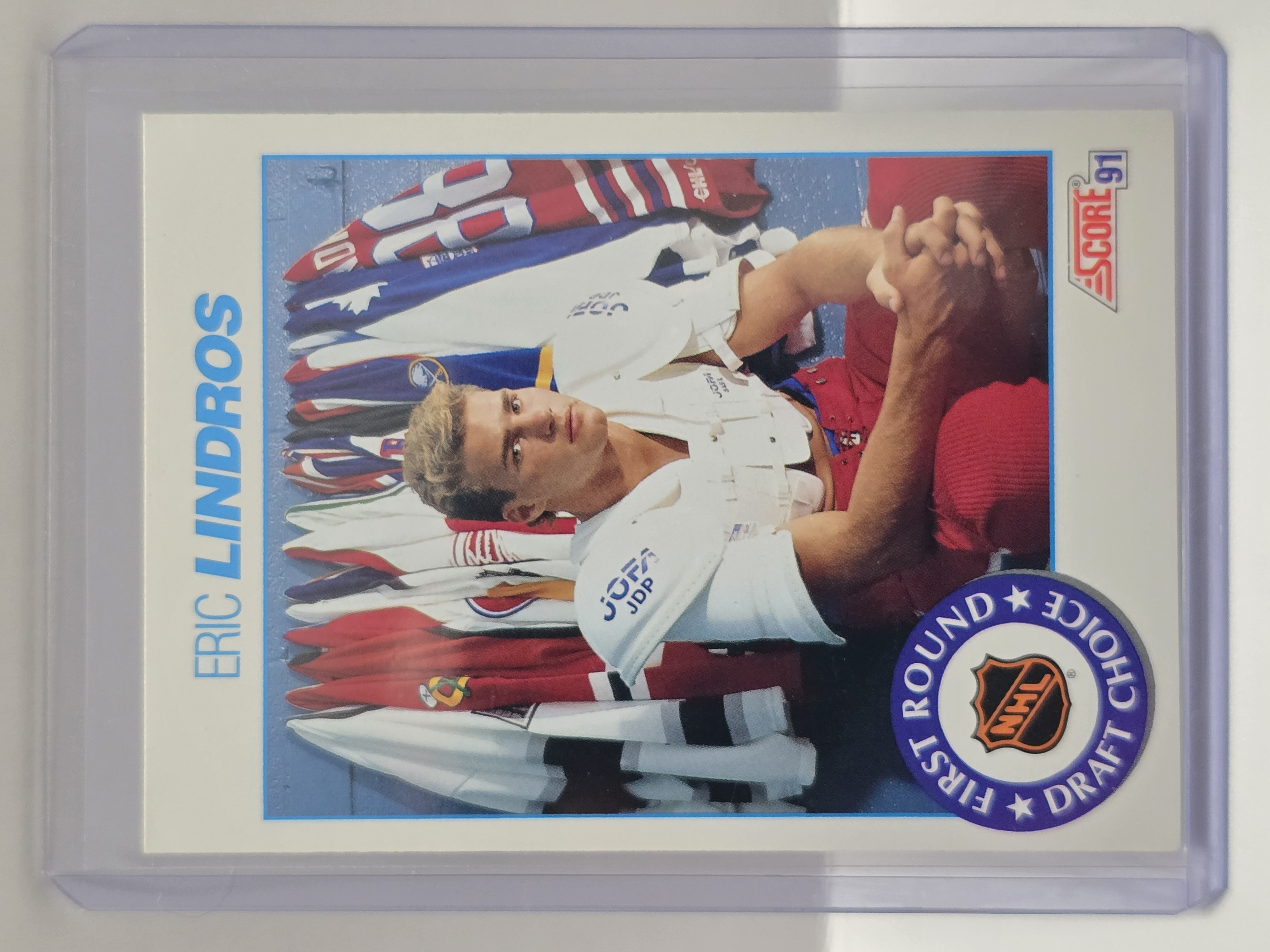 1991 Score #329 Eric Lindros First Round Draft Choice RC