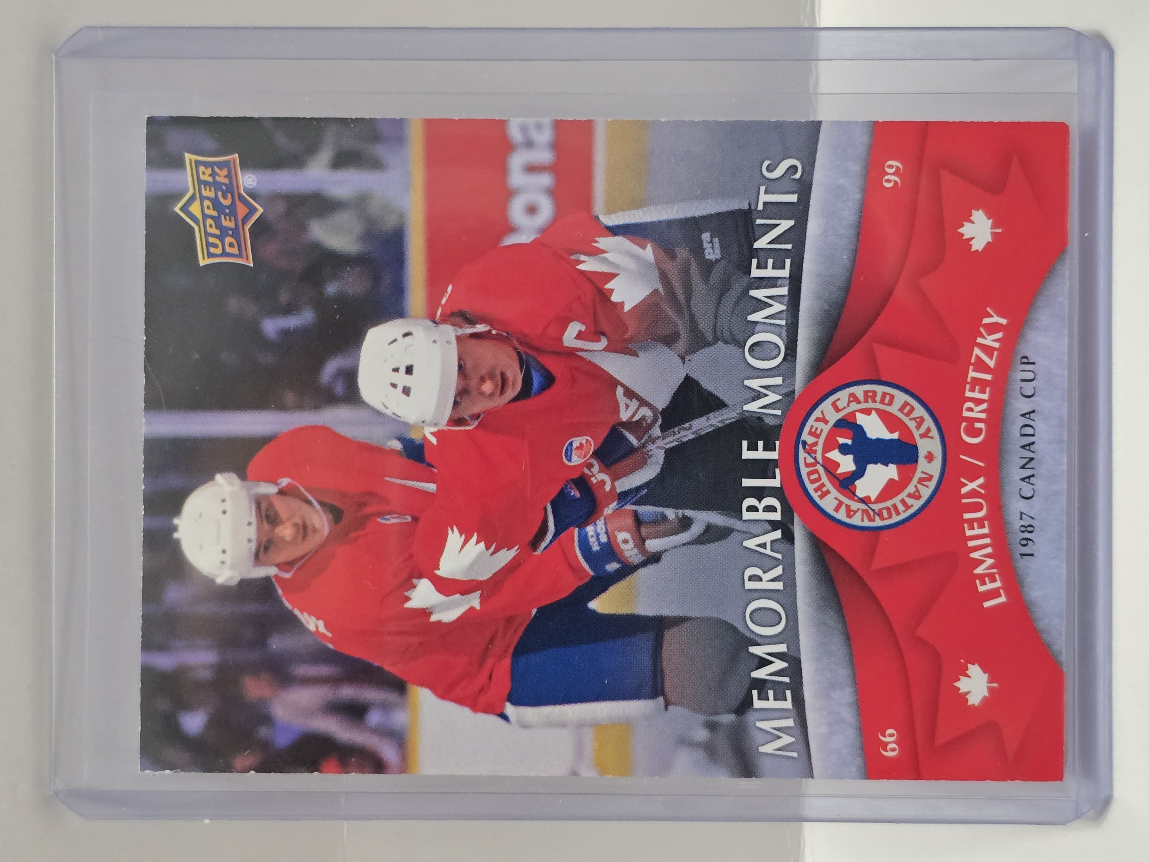 2013 Upper Deck National Hockey Card Day Memorable Moments #NHCD16 Lemieux / Gretzky 1987 Canada Cup