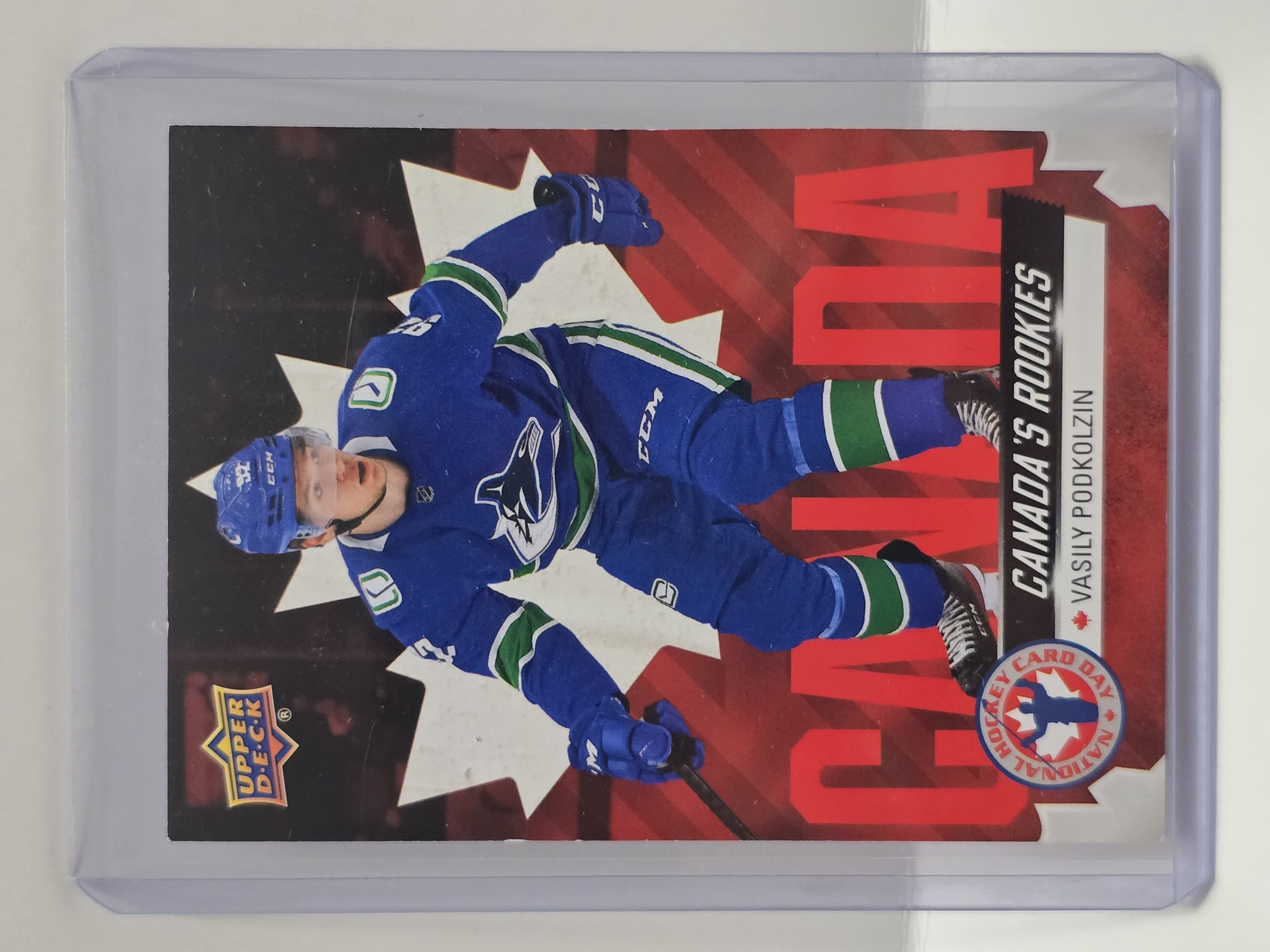 2022 Upper Deck National Hockey Card Day Canada's Rookies #CAN-3 Vasily Podkolzin RC