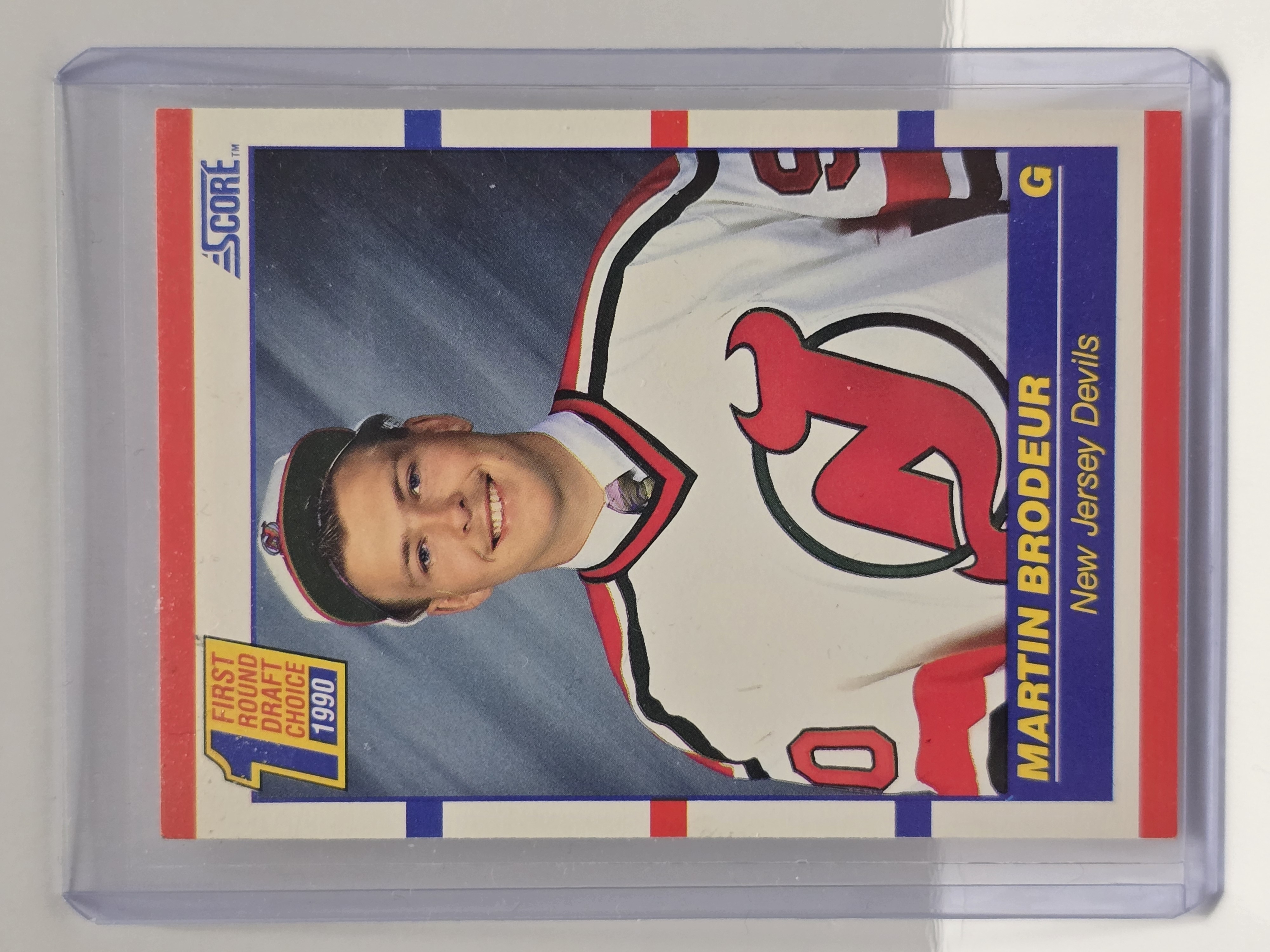 1990 Score #439 Martin Brodeur First Round Draft Choice RC