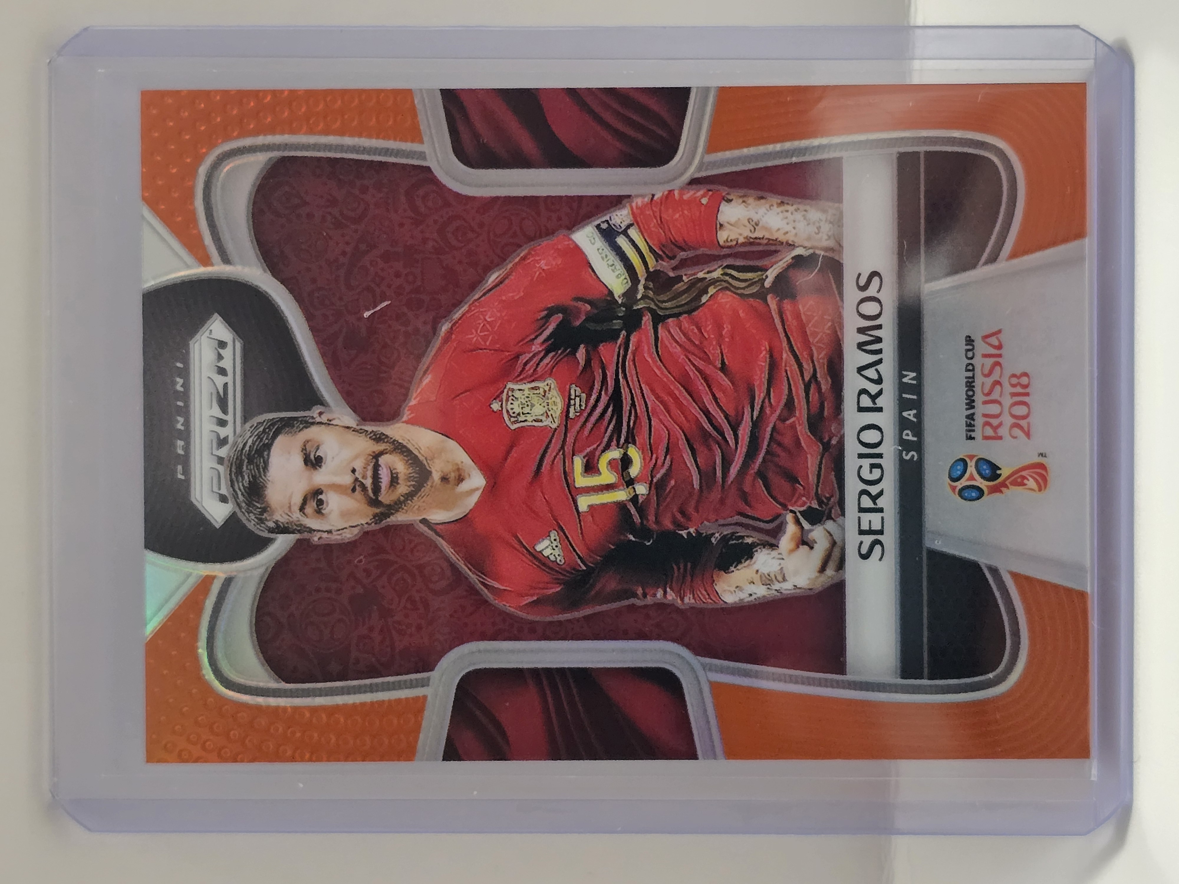 2018 Panini Prizm FIFA World Cup #200 Sergio Ramos Orange Prizm /65