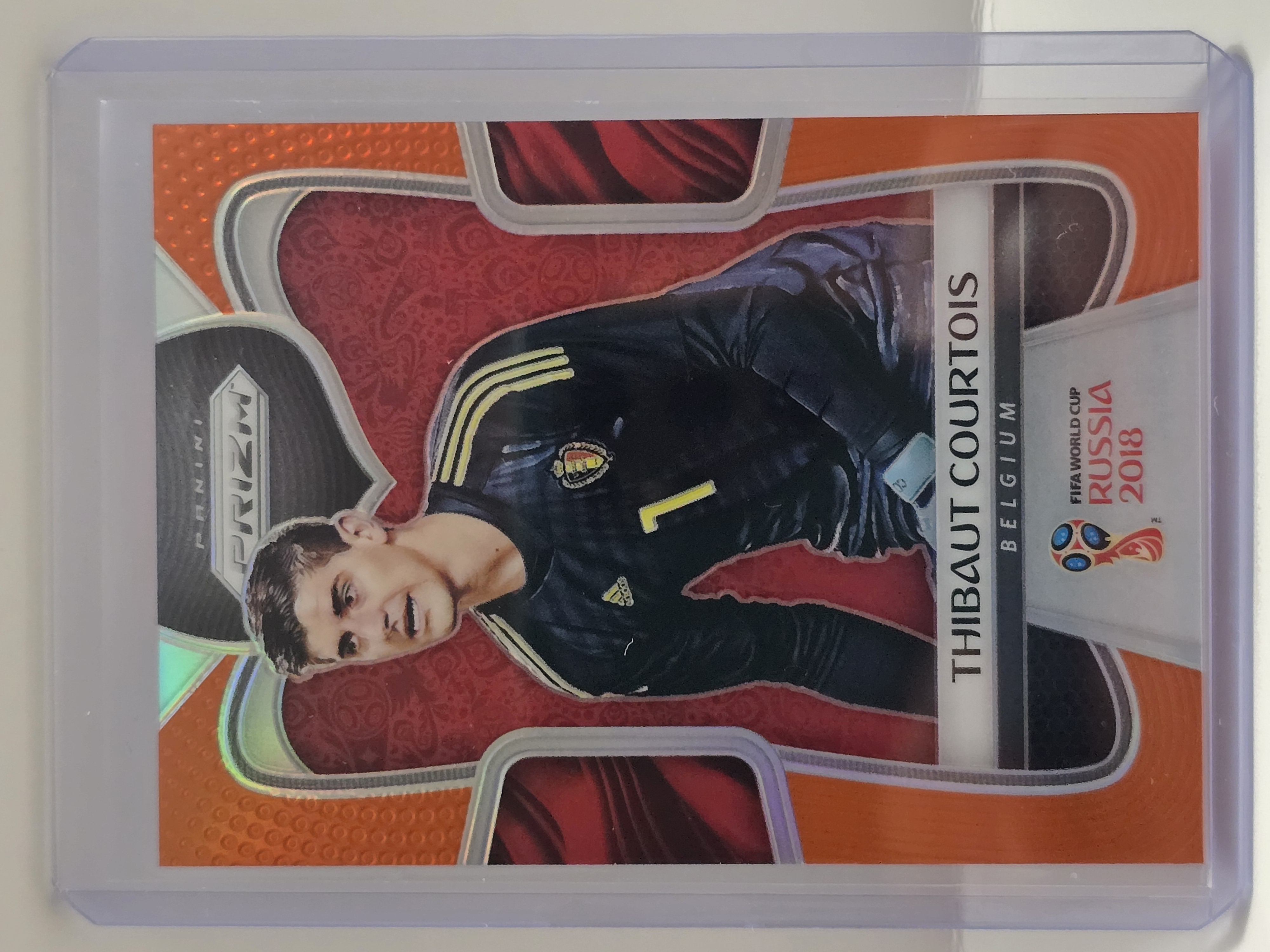 2018 Panini Prizm FIFA World Cup #21 Thibaut Courtois Orange Prizm /65