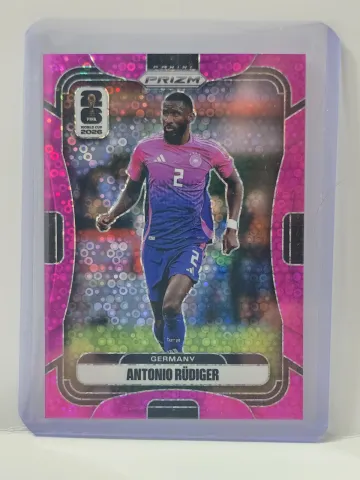 2026 Panini Prizm FIFA World Cup #61 Antonio Rüdiger Pink Disco Prizm /199